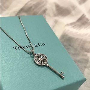 Tiffany Daisy Key Pendant and Chain